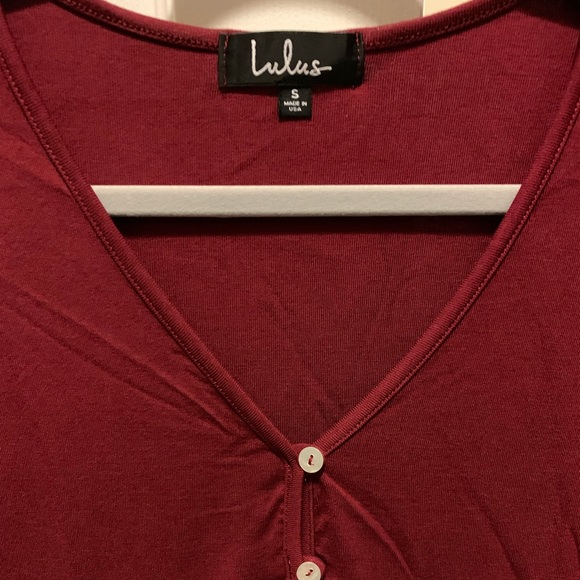 SOLD!!! Burgundy Long Sleeve Dress - Picture 4 of 8